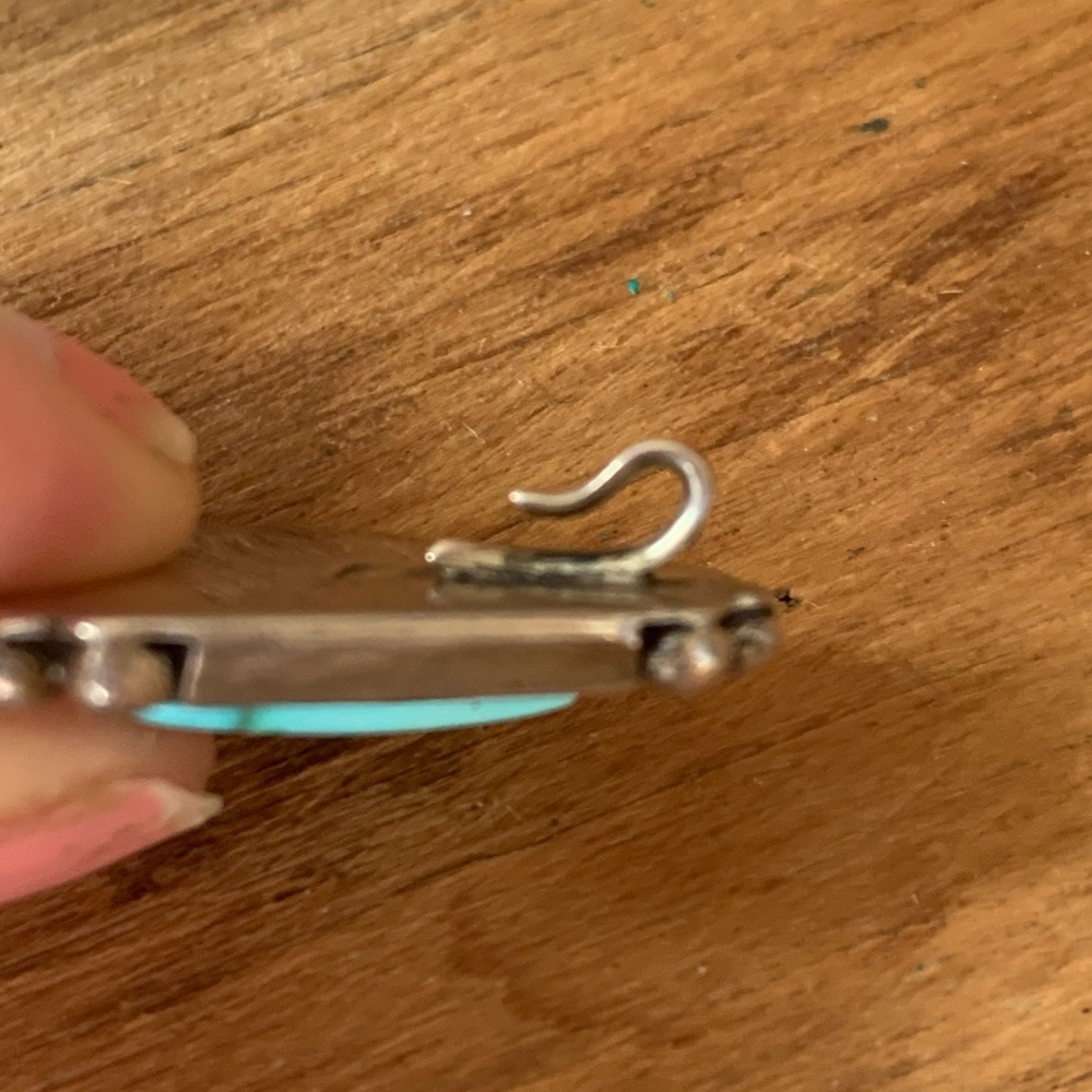 Turquoise Silver Pendant - Picture 3 of 6